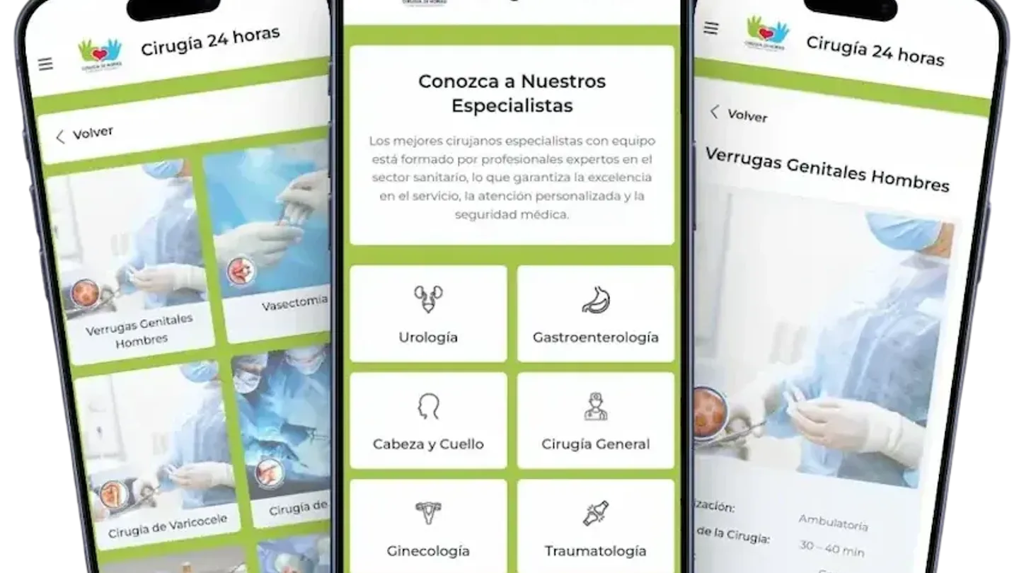 Cirugía 24 horas — Reserva de turnos con recordatorios, hecha para un servicio que atiende a cualquier hora.